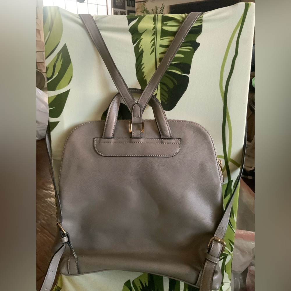 A New Day Taupe Backpack with Gold Accents - Picture 2 of 4